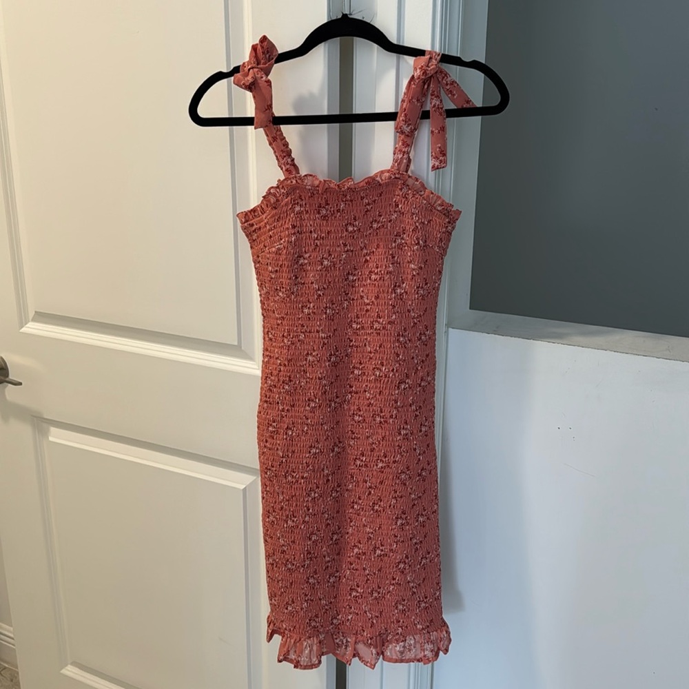 Charming Pink Floral Dress